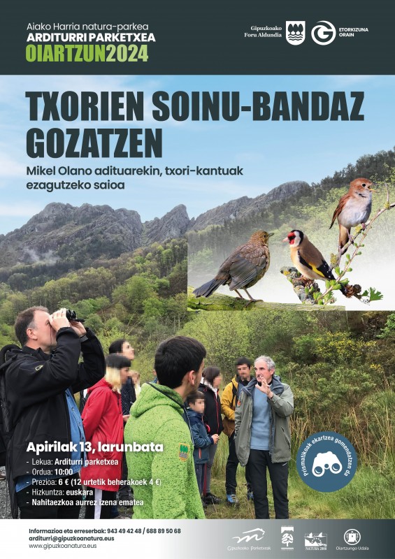 Txorien soinu-bandaz gozatzen Arditurrin